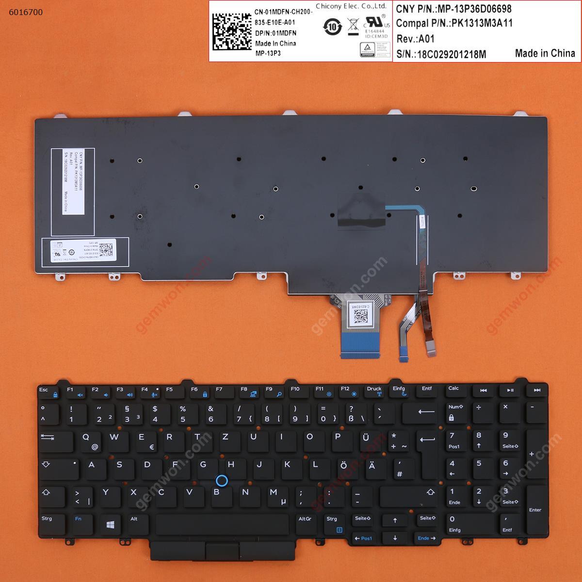 Picture of Laptop Keyboard for DELL E5550 BLACK (With Point Stick ,Win8)